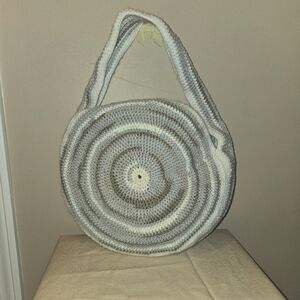 New handmade crochet circle bag